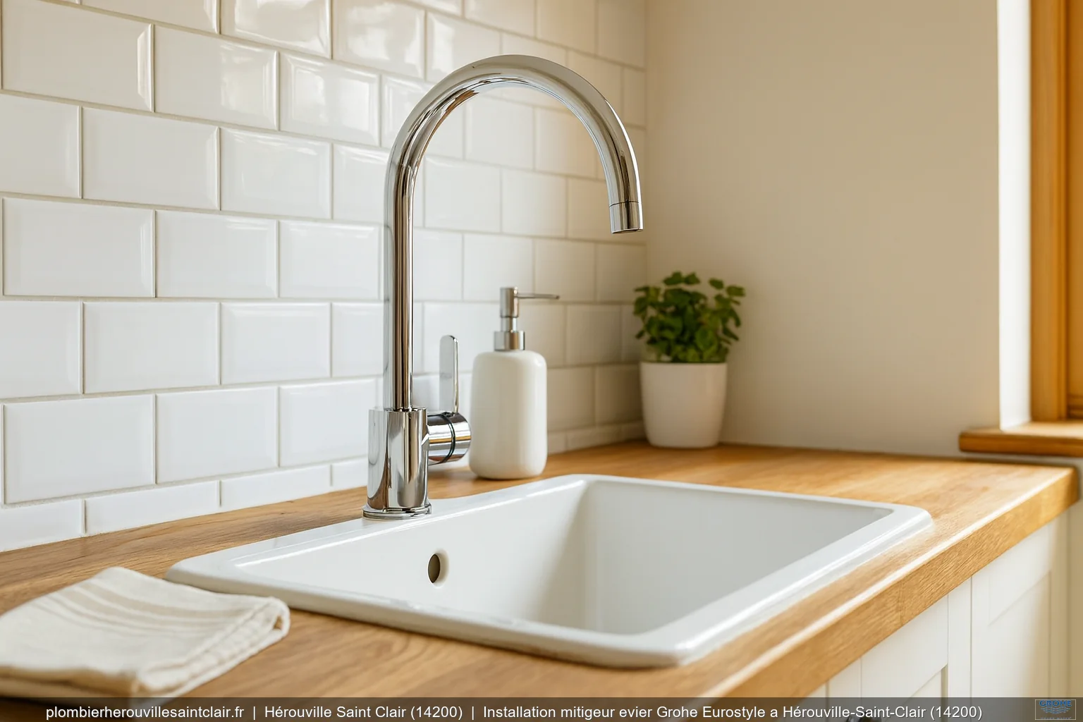 Installation mitigeur evier Grohe Eurostyle a Hérouville-Saint-Clair (14200)