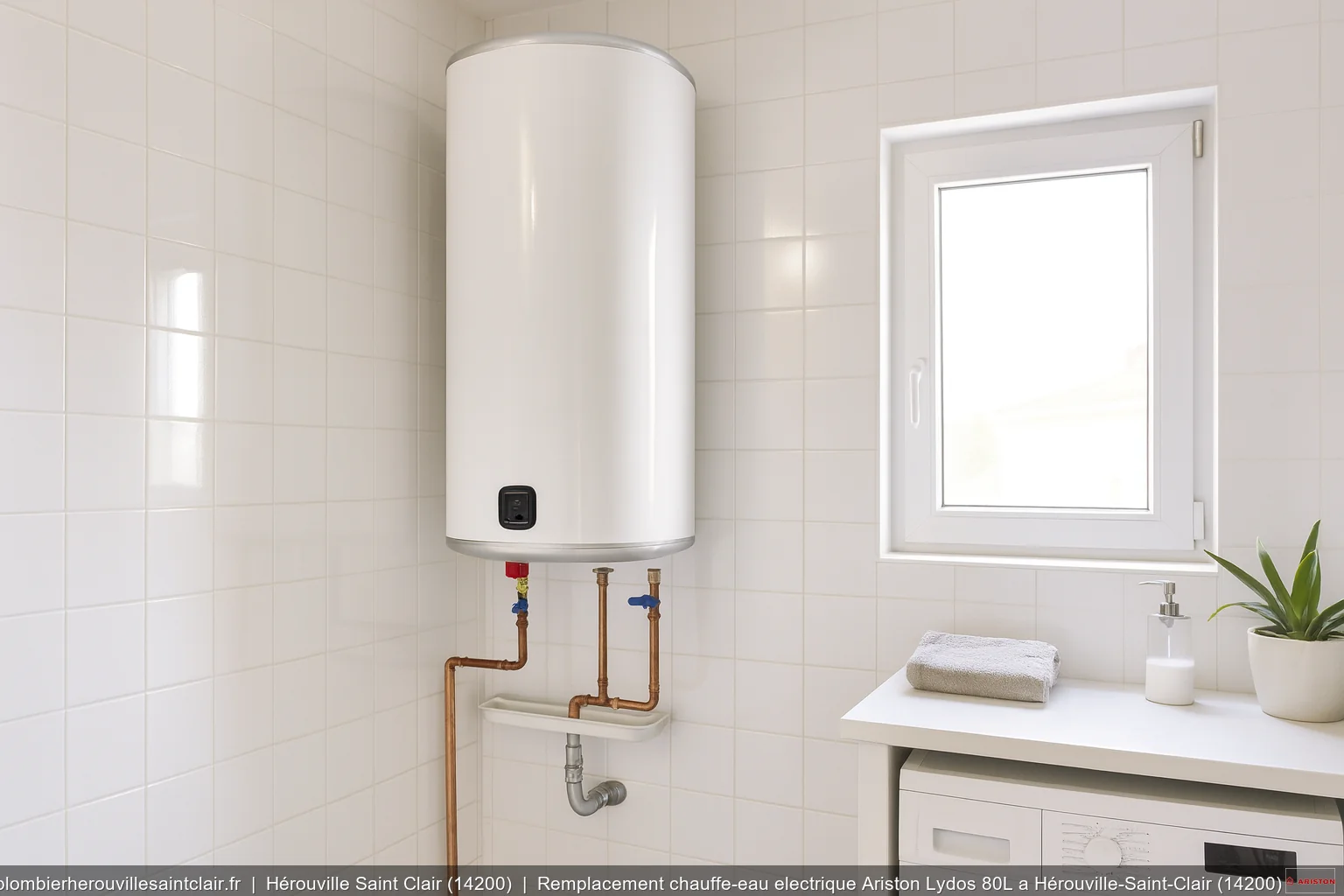 Remplacement chauffe-eau electrique Ariston Lydos 80L a Hérouville-Saint-Clair (14200)